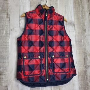 J.Crew Excursion Down Puffer Vest. Size 8. Red Buffalo.